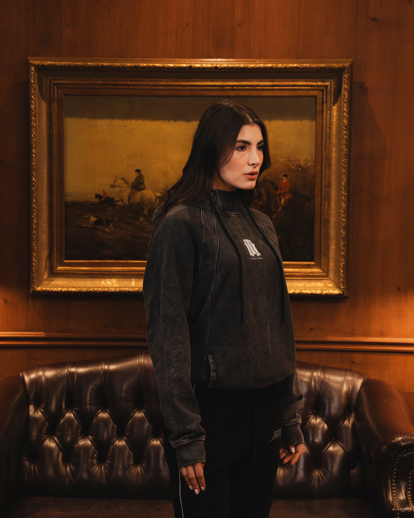 Hoodie Acid Wash Off-Season Mujer