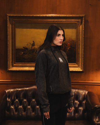 Hoodie Acid Wash Off-Season Mujer